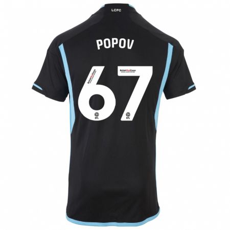 Kandiny Niño Camiseta Chris Popov #67 Negro 2ª Equipación 2023/24 La Camisa Chile