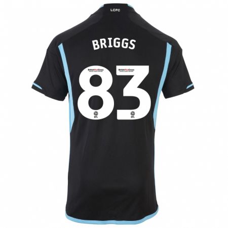 Kandiny Niño Camiseta Logan Briggs #83 Negro 2ª Equipación 2023/24 La Camisa Chile