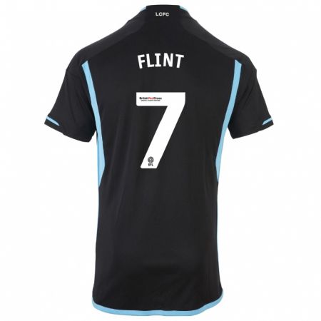 Kandiny Niño Camiseta Natasha Flint #7 Negro 2ª Equipación 2023/24 La Camisa Chile