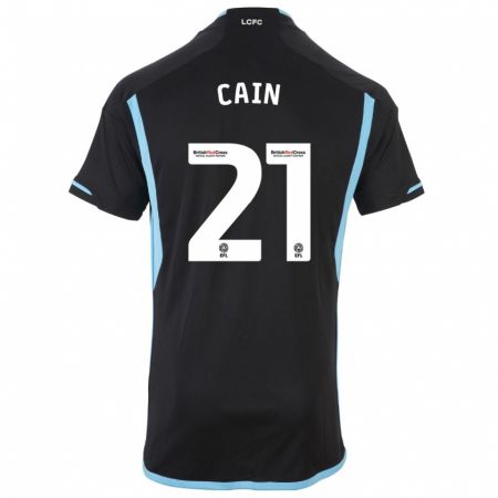 Kandiny Niño Camiseta Hannah Cain #21 Negro 2ª Equipación 2023/24 La Camisa Chile