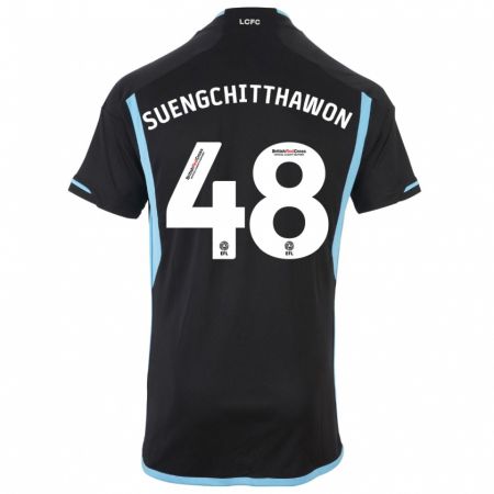 Kandiny Niño Camiseta Thanawat Suengchitthawon #48 Negro 2ª Equipación 2023/24 La Camisa Chile