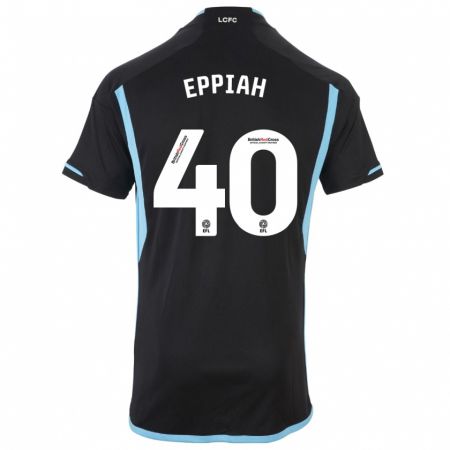 Kandiny Niño Camiseta Josh Eppiah #40 Negro 2ª Equipación 2023/24 La Camisa Chile