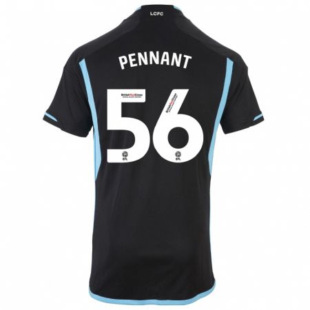 Kandiny Niño Camiseta Terrell Pennant #56 Negro 2ª Equipación 2023/24 La Camisa Chile