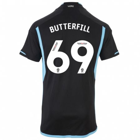 Kandiny Niño Camiseta Jack Butterfill #69 Negro 2ª Equipación 2023/24 La Camisa Chile
