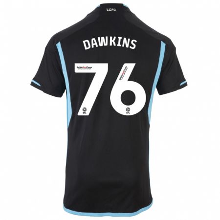 Kandiny Niño Camiseta Kartell Dawkins #76 Negro 2ª Equipación 2023/24 La Camisa Chile