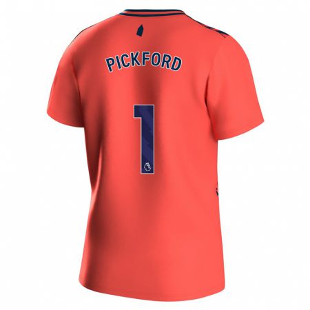 Kandiny Niño Camiseta Pickford #1 Coralino 2ª Equipación 2023/24 La Camisa Chile