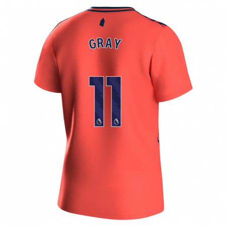 Kandiny Niño Camiseta Demarai Gray #11 Coralino 2ª Equipación 2023/24 La Camisa Chile