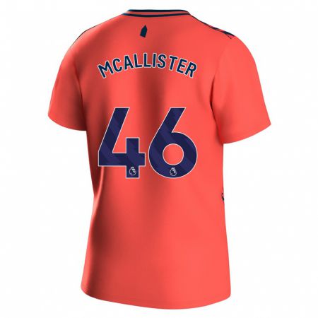 Kandiny Niño Camiseta Sean Mcallister #46 Coralino 2ª Equipación 2023/24 La Camisa Chile