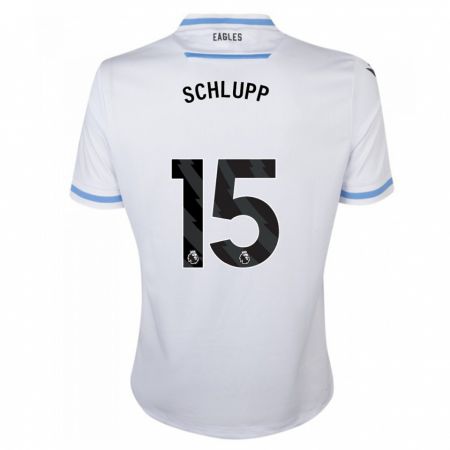 Kandiny Niño Camiseta Jeffrey Schlupp #15 Blanco 2ª Equipación 2023/24 La Camisa Chile