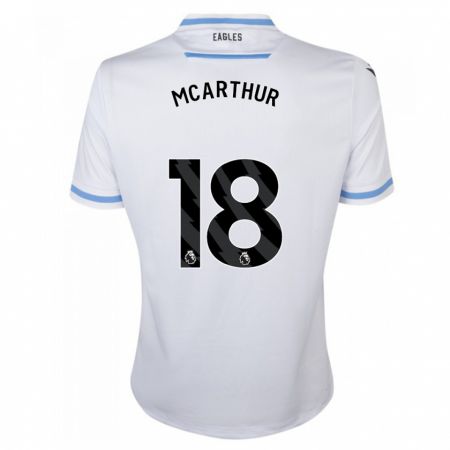 Kandiny Niño Camiseta James Mcarthur #18 Blanco 2ª Equipación 2023/24 La Camisa Chile
