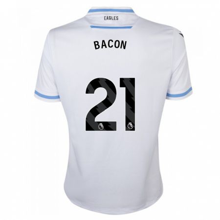 Kandiny Niño Camiseta Skye Bacon #21 Blanco 2ª Equipación 2023/24 La Camisa Chile