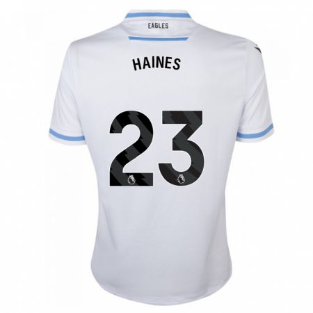 Kandiny Niño Camiseta Coral-Jade Haines #23 Blanco 2ª Equipación 2023/24 La Camisa Chile