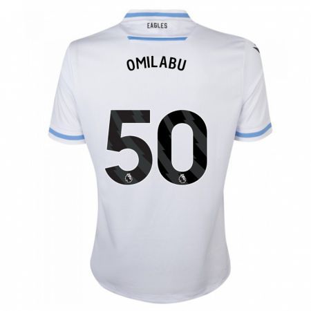 Kandiny Niño Camiseta David Omilabu #50 Blanco 2ª Equipación 2023/24 La Camisa Chile