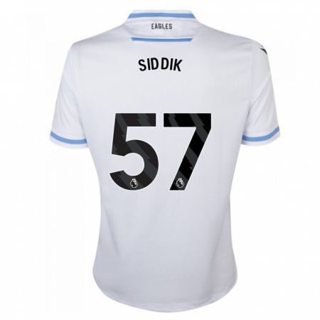 Kandiny Niño Camiseta Cardo Siddik #57 Blanco 2ª Equipación 2023/24 La Camisa Chile