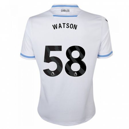 Kandiny Niño Camiseta Noah Watson #58 Blanco 2ª Equipación 2023/24 La Camisa Chile