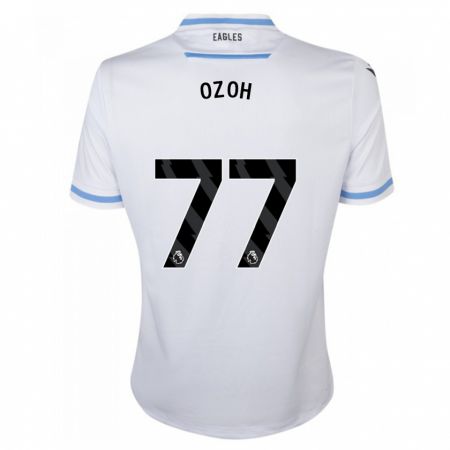 Kandiny Niño Camiseta David Ozoh #77 Blanco 2ª Equipación 2023/24 La Camisa Chile