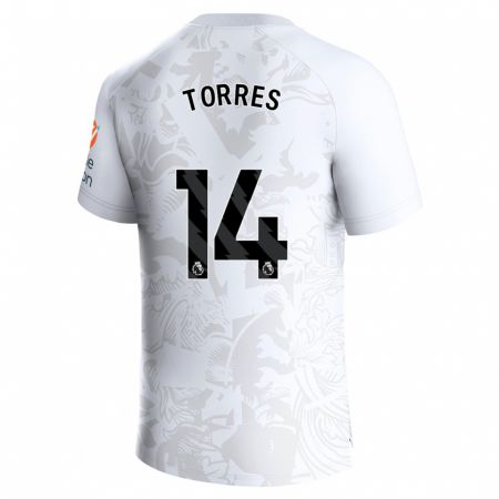 Kandiny Niño Camiseta Pau Torres #14 Blanco 2ª Equipación 2023/24 La Camisa Chile