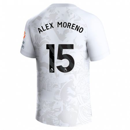 Kandiny Niño Camiseta Álex Moreno #15 Blanco 2ª Equipación 2023/24 La Camisa Chile