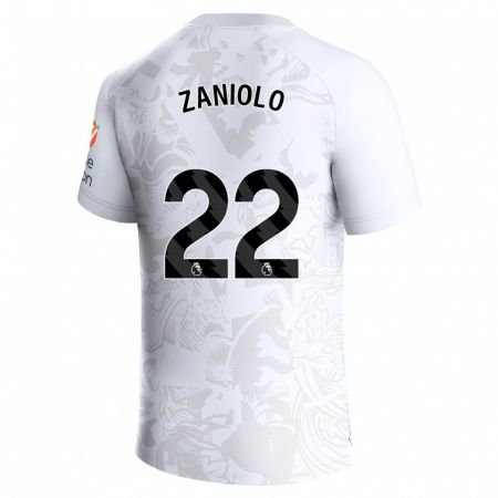 Kandiny Niño Camiseta Nicolò Zaniolo #22 Blanco 2ª Equipación 2023/24 La Camisa Chile