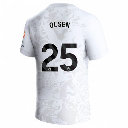 Kandiny Niño Camiseta Robin Olsen #25 Blanco 2ª Equipación 2023/24 La Camisa Chile