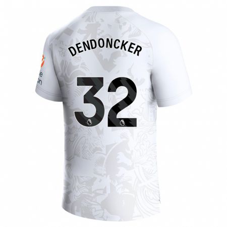 Kandiny Niño Camiseta Leander Dendoncker #32 Blanco 2ª Equipación 2023/24 La Camisa Chile