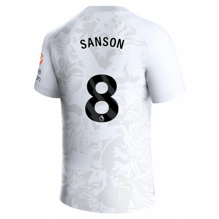 Kandiny Niño Camiseta Morgan Sanson #8 Blanco 2ª Equipación 2023/24 La Camisa Chile