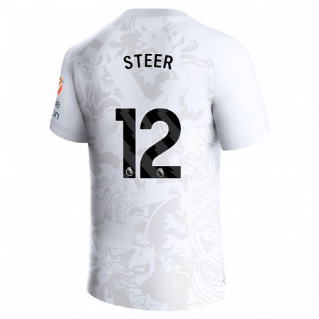 Kandiny Niño Camiseta Jed Steer #12 Blanco 2ª Equipación 2023/24 La Camisa Chile