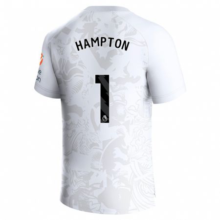 Kandiny Niño Camiseta Hannah Hampton #1 Blanco 2ª Equipación 2023/24 La Camisa Chile