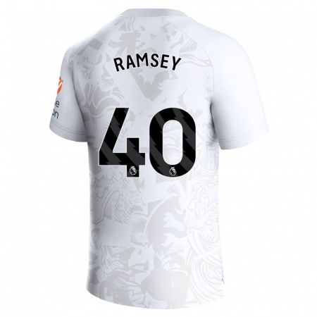 Kandiny Niño Camiseta Aaron Ramsey #40 Blanco 2ª Equipación 2023/24 La Camisa Chile