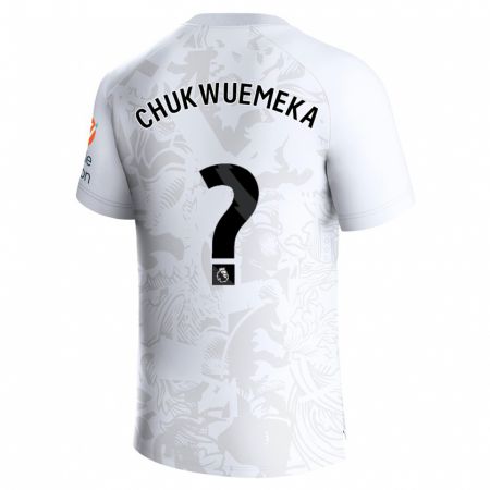 Kandiny Niño Camiseta Caleb Chukwuemeka #0 Blanco 2ª Equipación 2023/24 La Camisa Chile