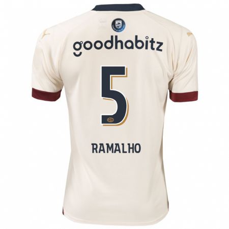Kandiny Niño Camiseta André Ramalho #5 Blanquecino 2ª Equipación 2023/24 La Camisa Chile
