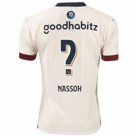 Kandiny Niño Camiseta Mohamed Nassoh #0 Blanquecino 2ª Equipación 2023/24 La Camisa Chile