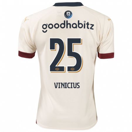 Kandiny Niño Camiseta Carlos Vinicius #25 Blanquecino 2ª Equipación 2023/24 La Camisa Chile
