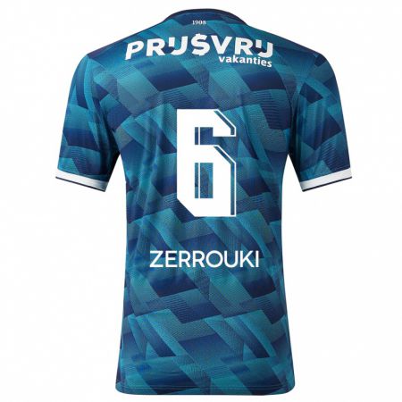 Kandiny Niño Camiseta Ramiz Zerrouki #6 Azul 2ª Equipación 2023/24 La Camisa Chile