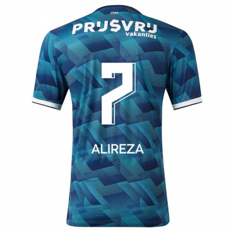 Kandiny Niño Camiseta Alireza Jahanbakhsh #7 Azul 2ª Equipación 2023/24 La Camisa Chile