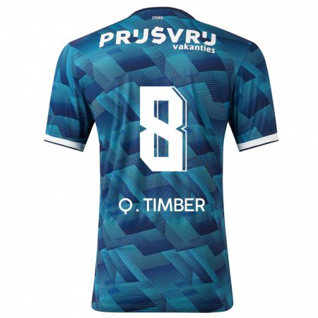Kandiny Niño Camiseta Quinten Timber #8 Azul 2ª Equipación 2023/24 La Camisa Chile
