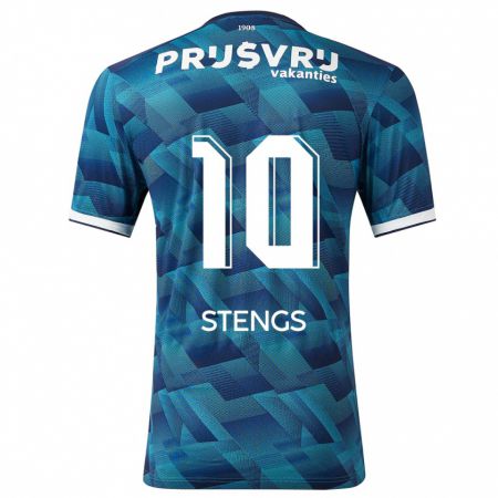 Kandiny Niño Camiseta Calvin Stengs #10 Azul 2ª Equipación 2023/24 La Camisa Chile