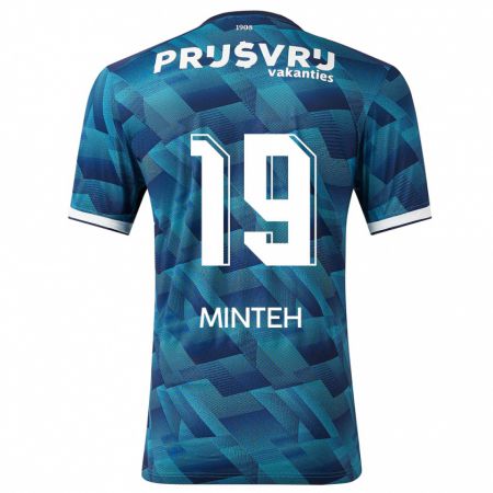 Kandiny Niño Camiseta Yankuba Minteh #19 Azul 2ª Equipación 2023/24 La Camisa Chile