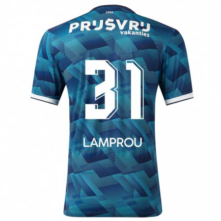 Kandiny Niño Camiseta Kostas Lamprou #31 Azul 2ª Equipación 2023/24 La Camisa Chile