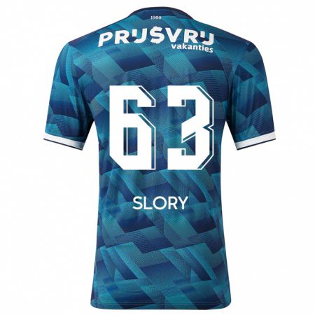 Kandiny Niño Camiseta Jaden Slory #63 Azul 2ª Equipación 2023/24 La Camisa Chile