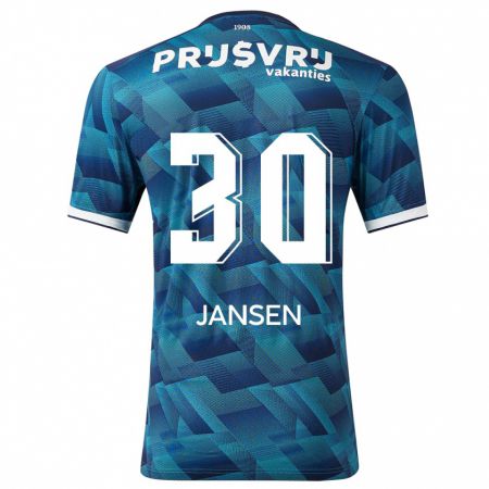 Kandiny Niño Camiseta Thijs Jansen #30 Azul 2ª Equipación 2023/24 La Camisa Chile