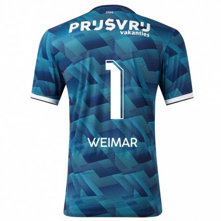 Kandiny Niño Camiseta Jacintha Weimar #1 Azul 2ª Equipación 2023/24 La Camisa Chile