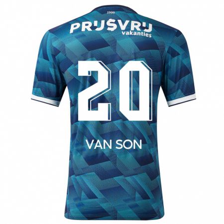 Kandiny Niño Camiseta Anne Van Son #20 Azul 2ª Equipación 2023/24 La Camisa Chile