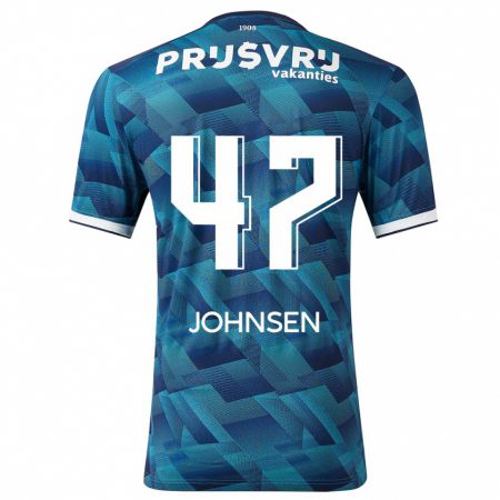 Kandiny Niño Camiseta Mikael Torset Johnsen #47 Azul 2ª Equipación 2023/24 La Camisa Chile