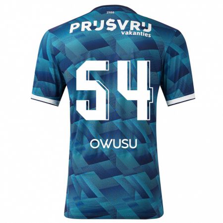 Kandiny Niño Camiseta Denzel Owusu #54 Azul 2ª Equipación 2023/24 La Camisa Chile