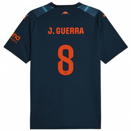 Kandiny Niño Camiseta Javi Guerra #8 Azul Marino 2ª Equipación 2023/24 La Camisa Chile