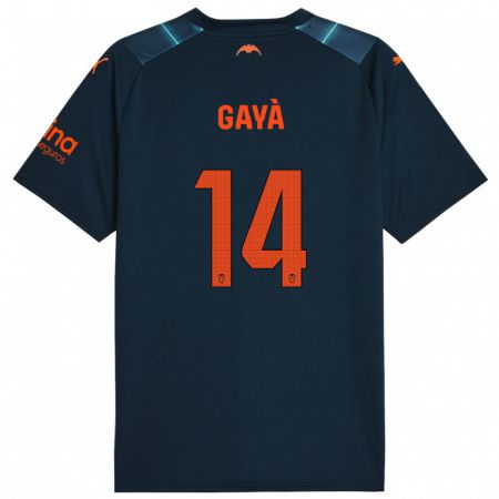 Kandiny Niño Camiseta José Gayà #14 Azul Marino 2ª Equipación 2023/24 La Camisa Chile
