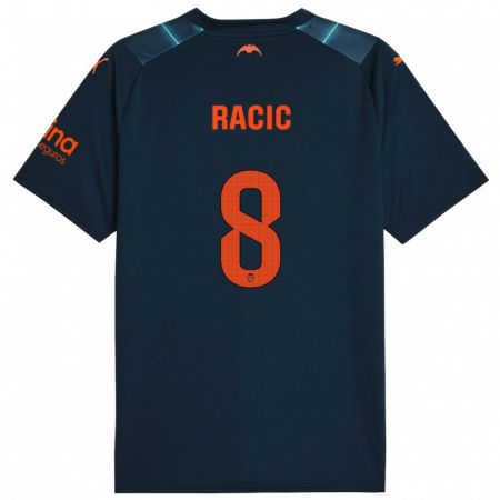 Kandiny Niño Camiseta Uros Racic #8 Azul Marino 2ª Equipación 2023/24 La Camisa Chile