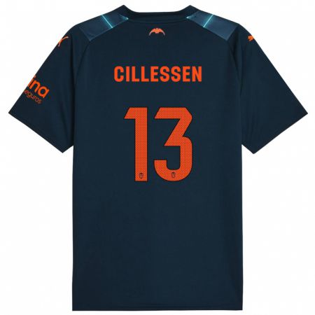 Kandiny Niño Camiseta Jasper Cillessen #13 Azul Marino 2ª Equipación 2023/24 La Camisa Chile