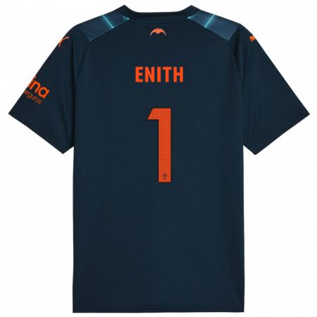 Kandiny Niño Camiseta Enith #1 Azul Marino 2ª Equipación 2023/24 La Camisa Chile